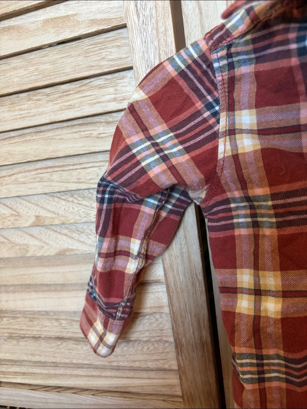 Carter's Red and Yellow Plaid Button-Down Shirt 2T